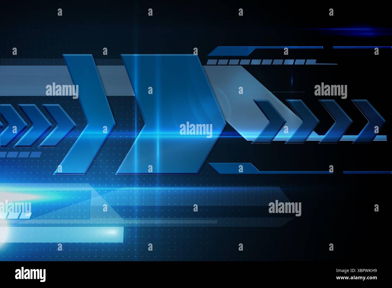 Arrows on technical background Stock Photo