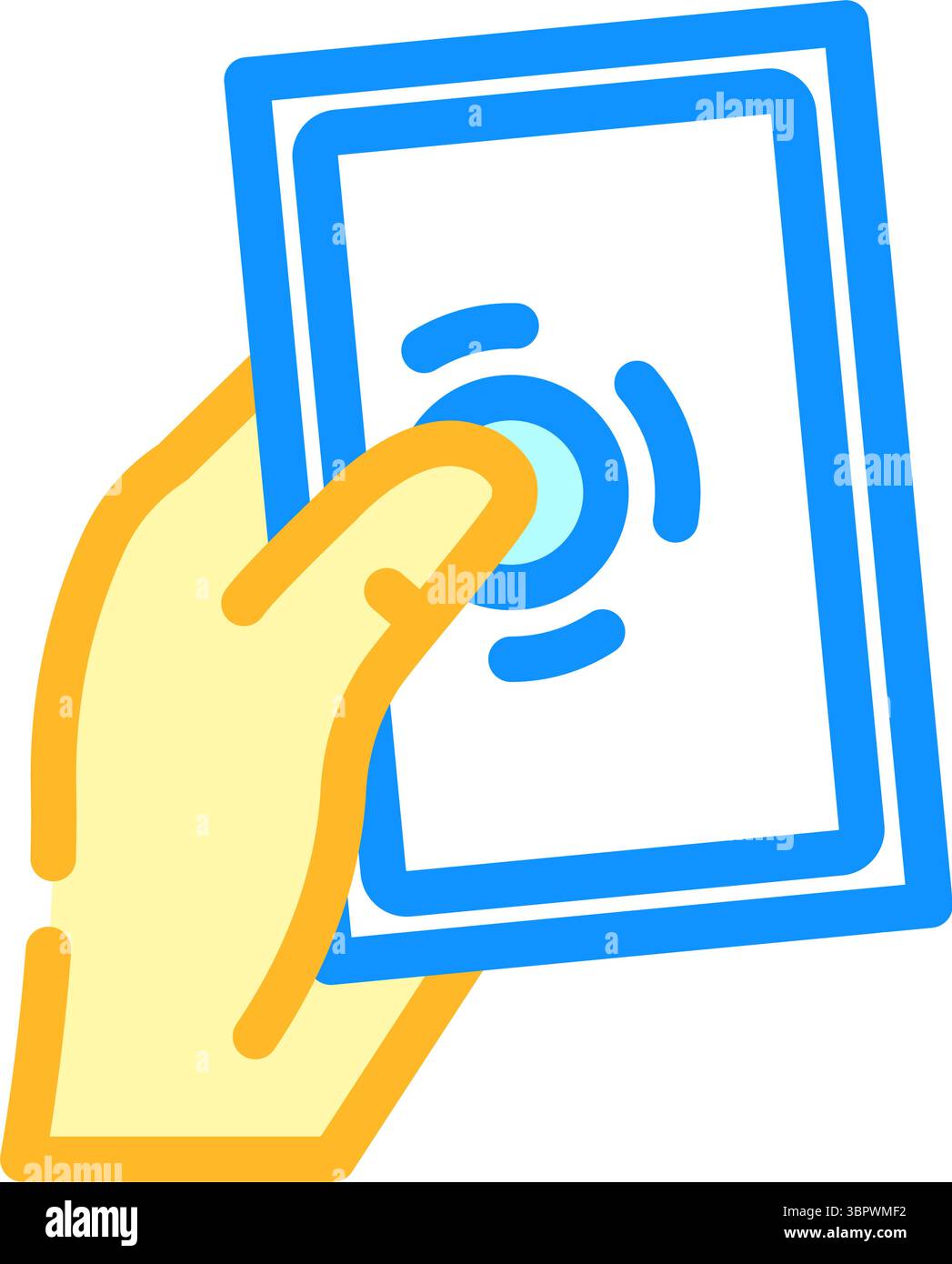 one hand operation color icon vector illustration Stock Vector Image ...