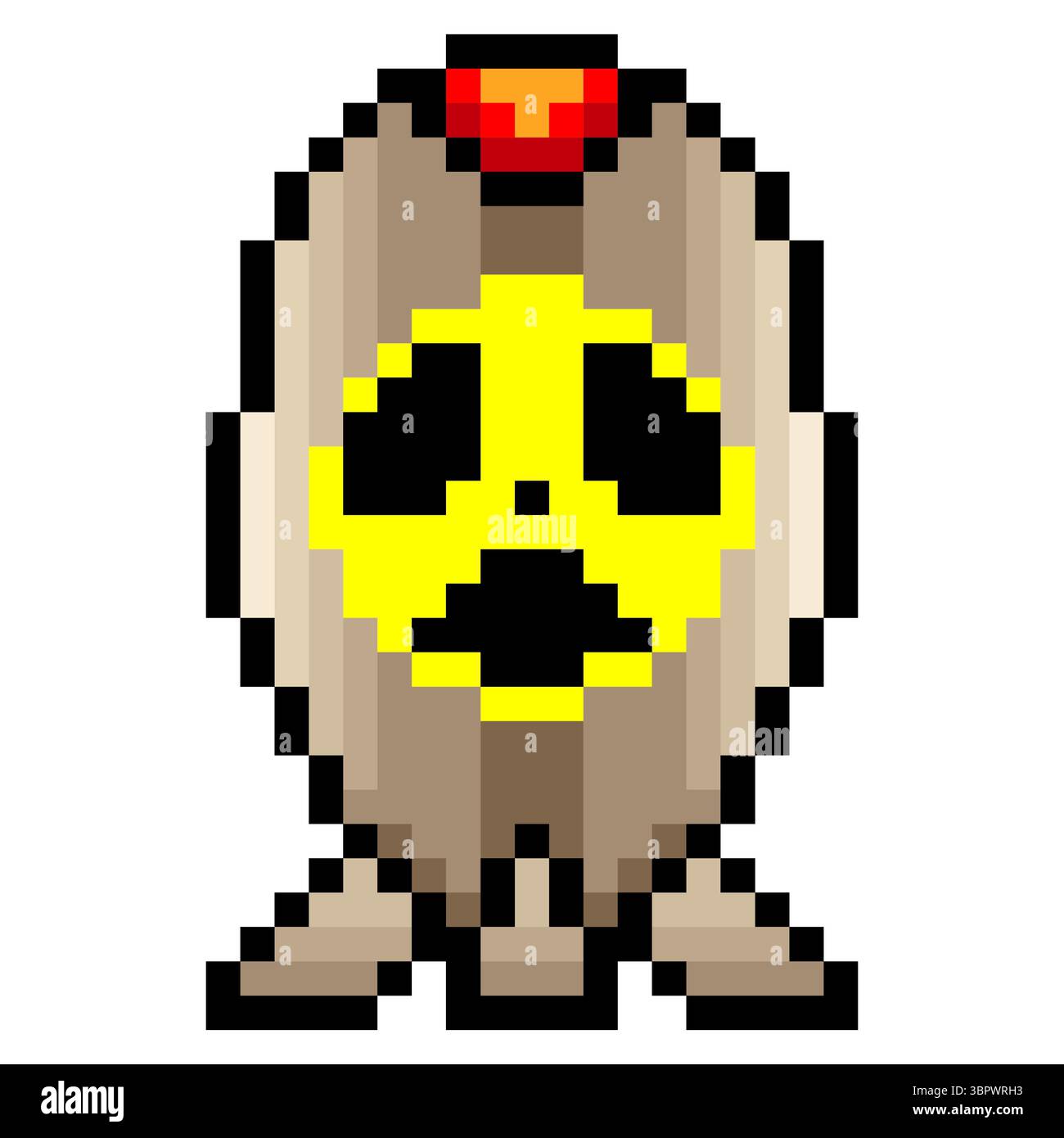 Atomic bomb in pixel art style Stock Vector