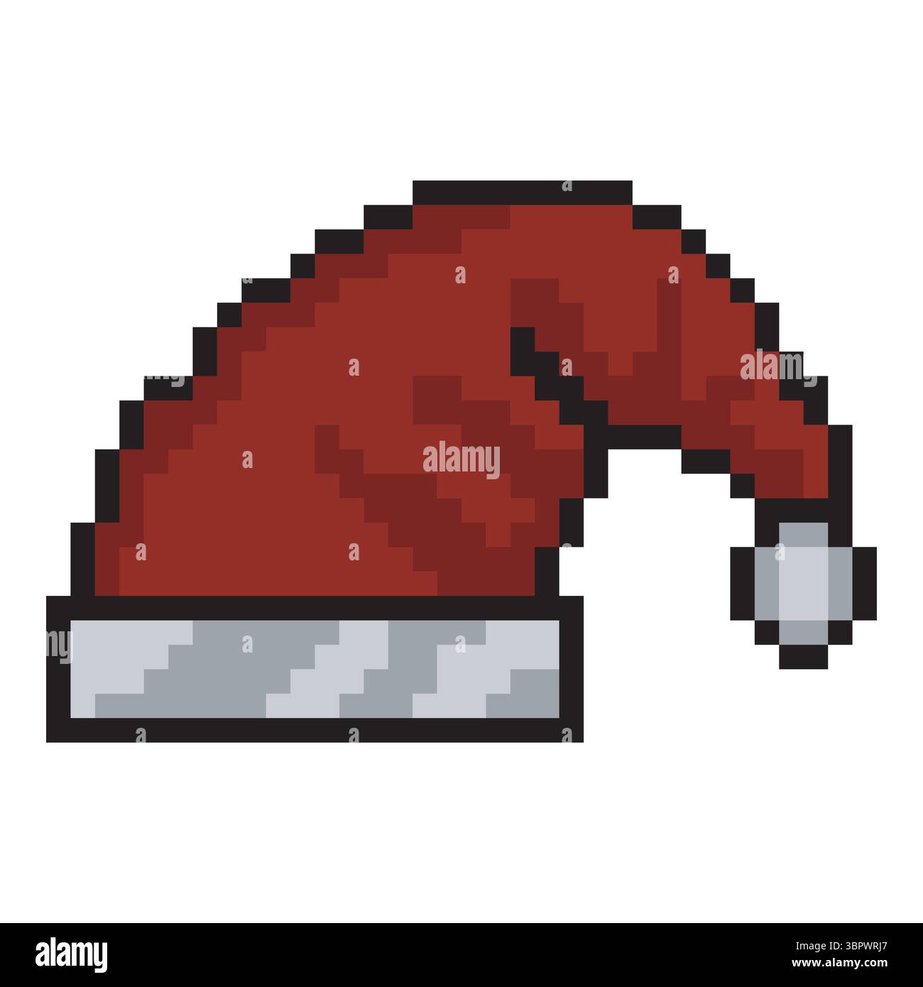 Santa claus hat pixel art design Stock Vector