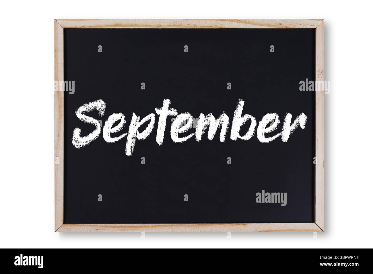 September word in chalk on chalkboard Stock Photo