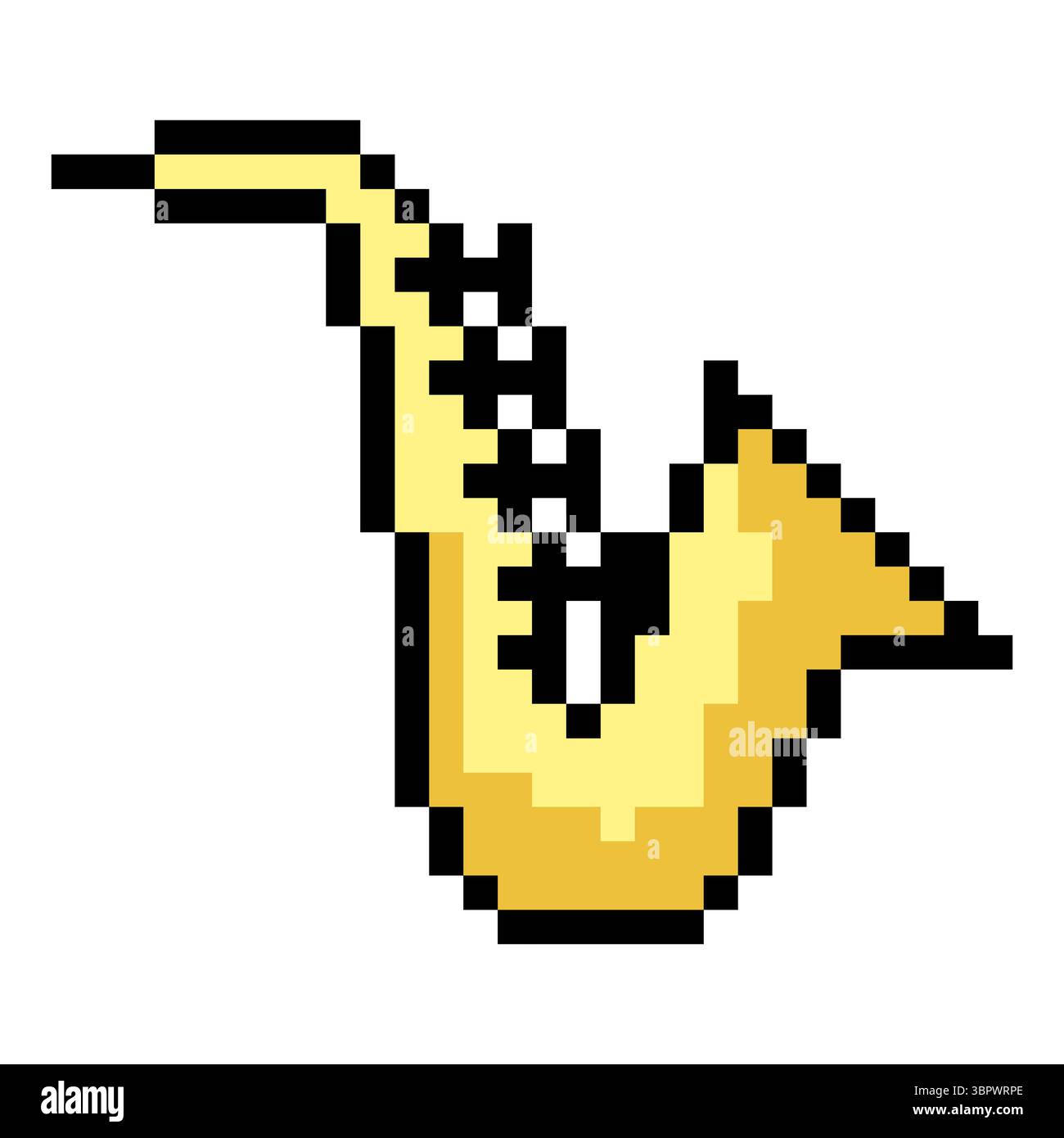 Saxophone in pixel art style Stock Vector