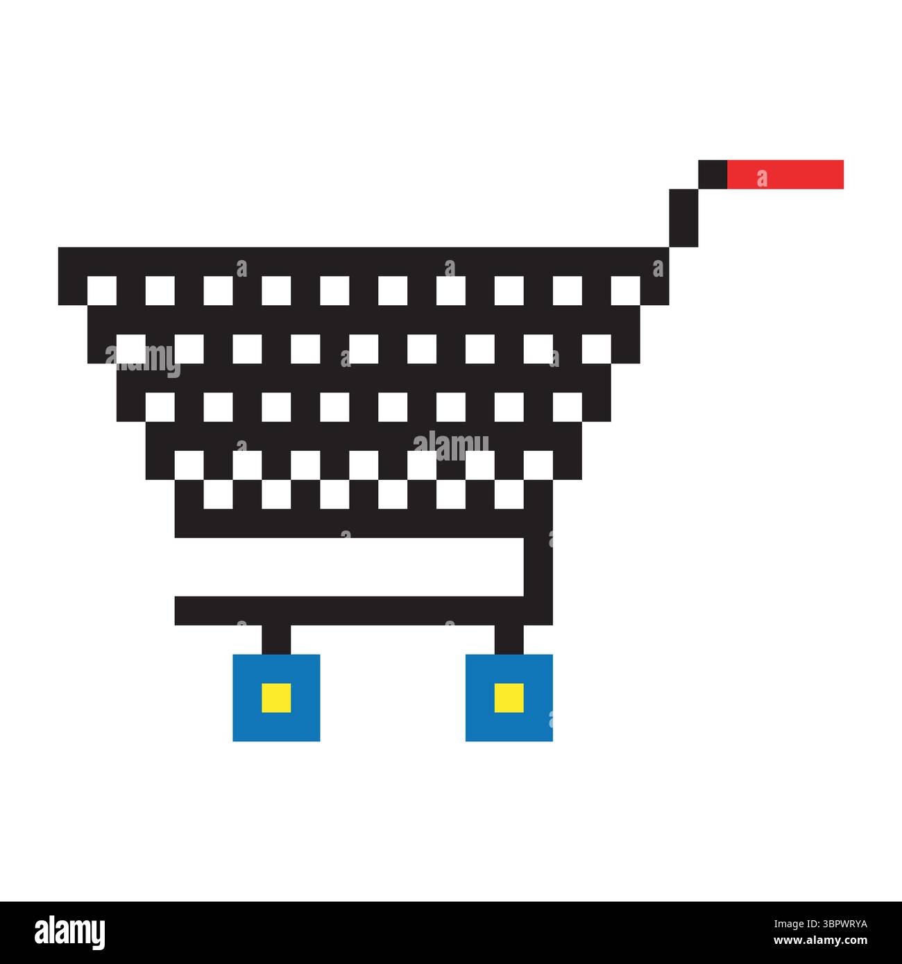 Shopping cart in pixel art style Stock Vector Image & Art - Alamy