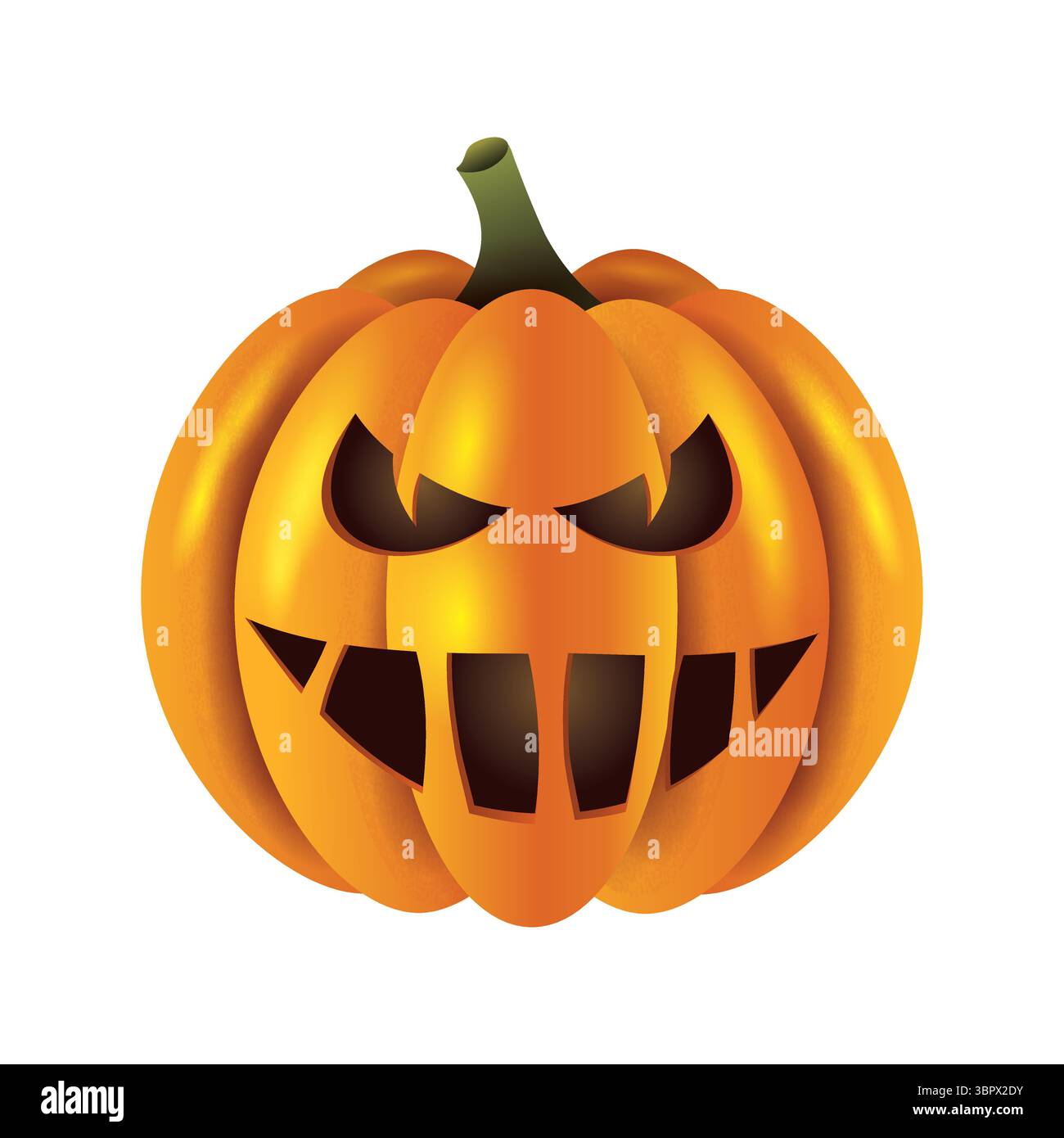 Realistic Jack o lantern vector illustration isolated. Stock Vector
