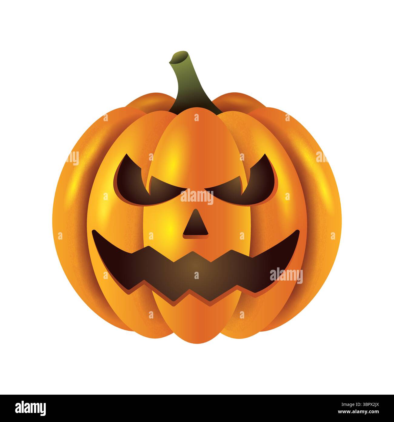 Realistic Jack o lantern vector illustration isolated. Stock Vector