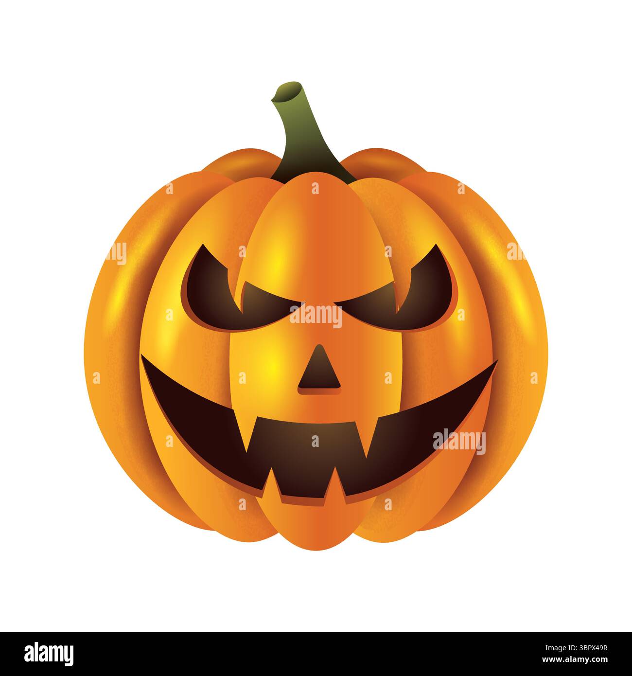 Realistic Jack o lantern vector illustration isolated. Stock Vector