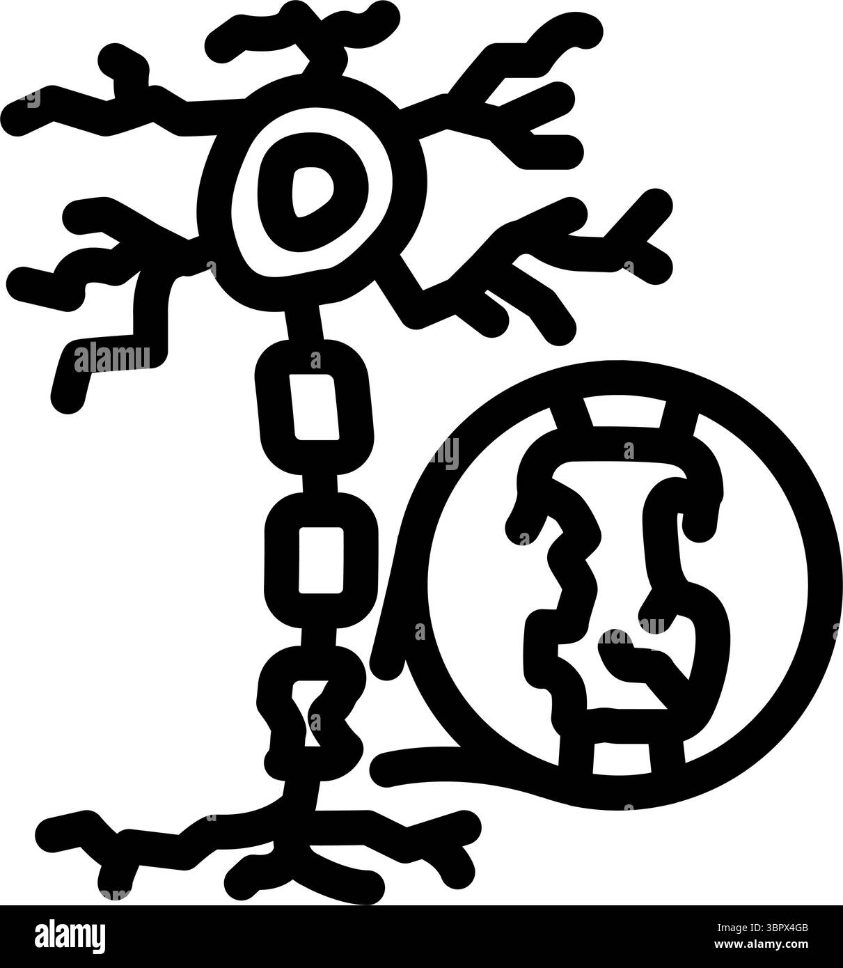 multiple sclerosis disease line icon vector illustration Stock Vector ...