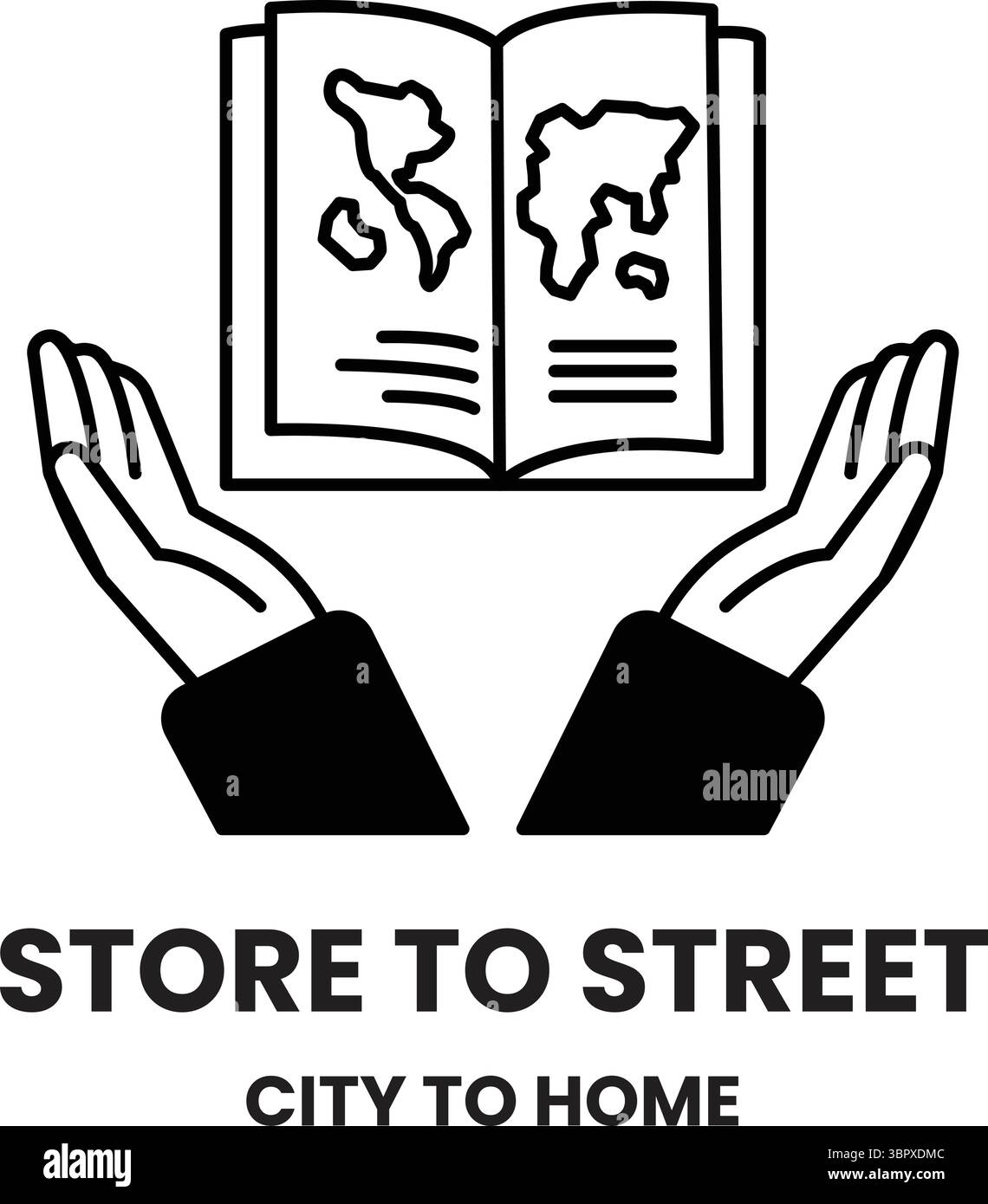 Store to street is a logo for a company that sells books. The logo ...
