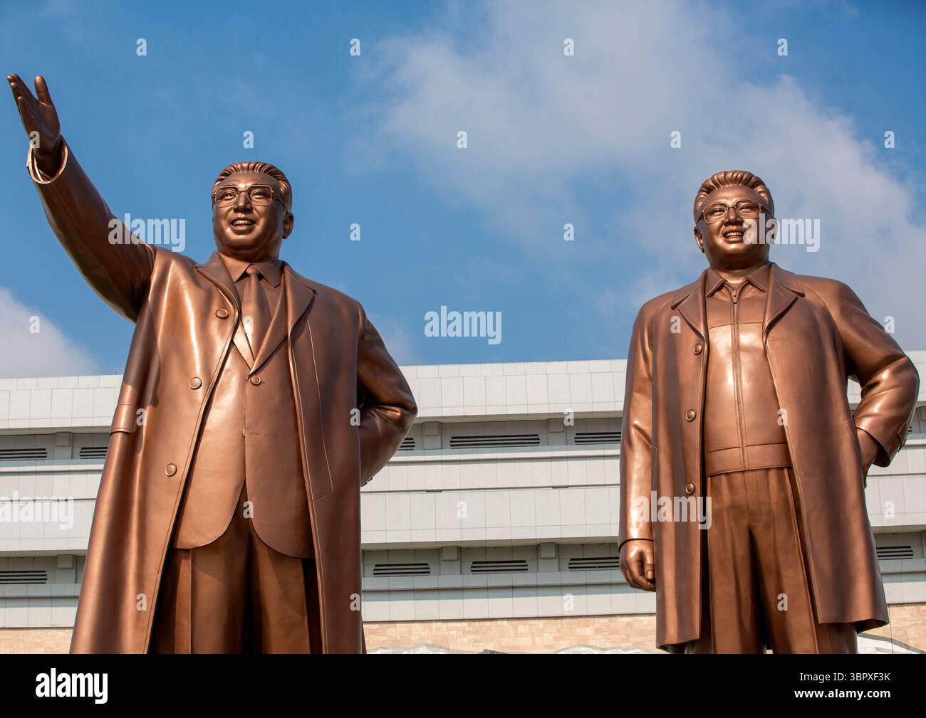 Statues of the Leaders in the Grand monument, DGC, Pyongyang, North ...