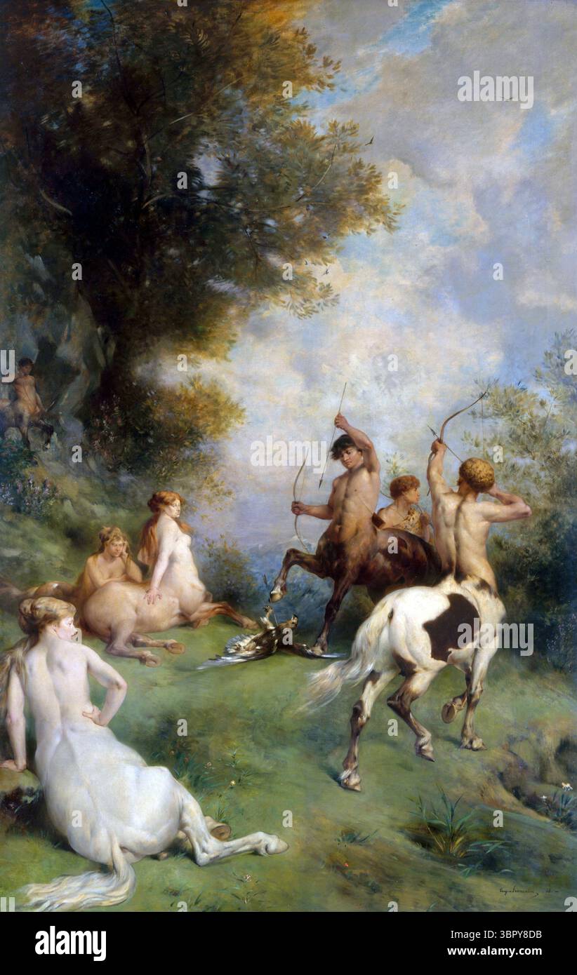 Eugène Fromentin - Centaures - PPP2517 - Musée des Beaux-Arts de la ville de Paris Centaurs - Stock Photo