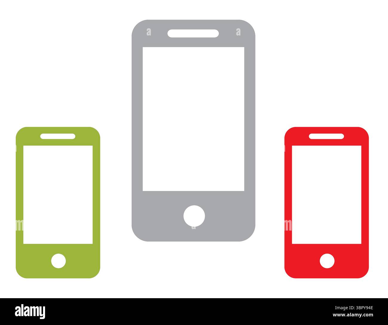 Mobile Phone Icon Vector for App, UI and Web Design Stock Vector