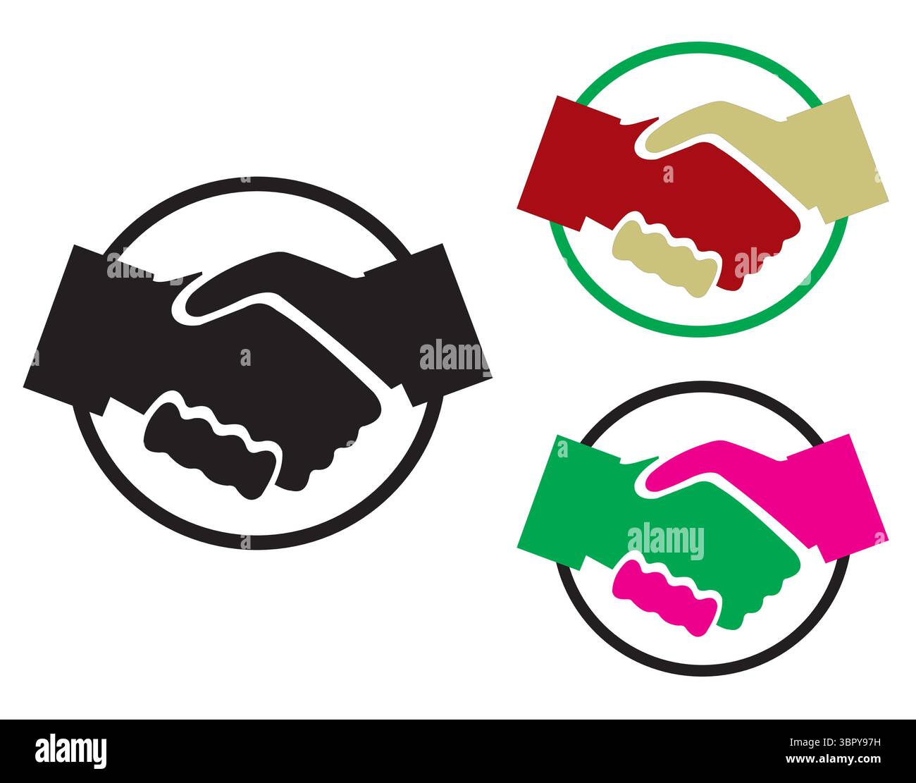 Handshake vector Cut Out Stock Images & Pictures - Alamy