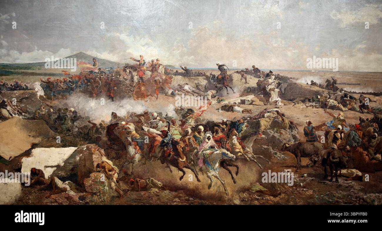 The Battle of Tetouan by Maria Fortuny, 1862-1866. Detail. National Art Museum of Catalonia. Barcelona. Spain. Stock Photo