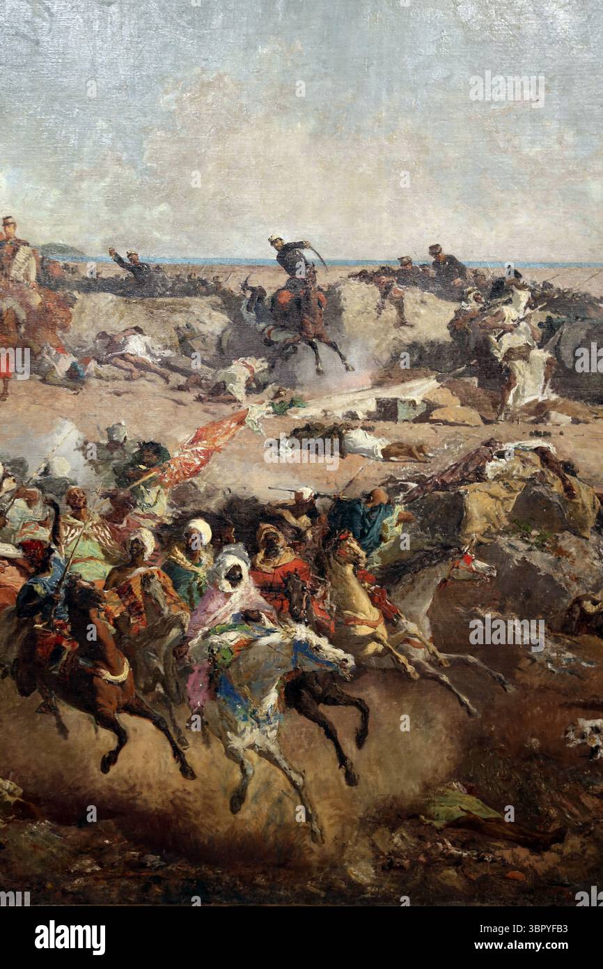 The Battle of Tetouan by Maria Fortuny, 1862-1866. Detail. National Art Museum of Catalonia. Barcelona. Spain. Stock Photo