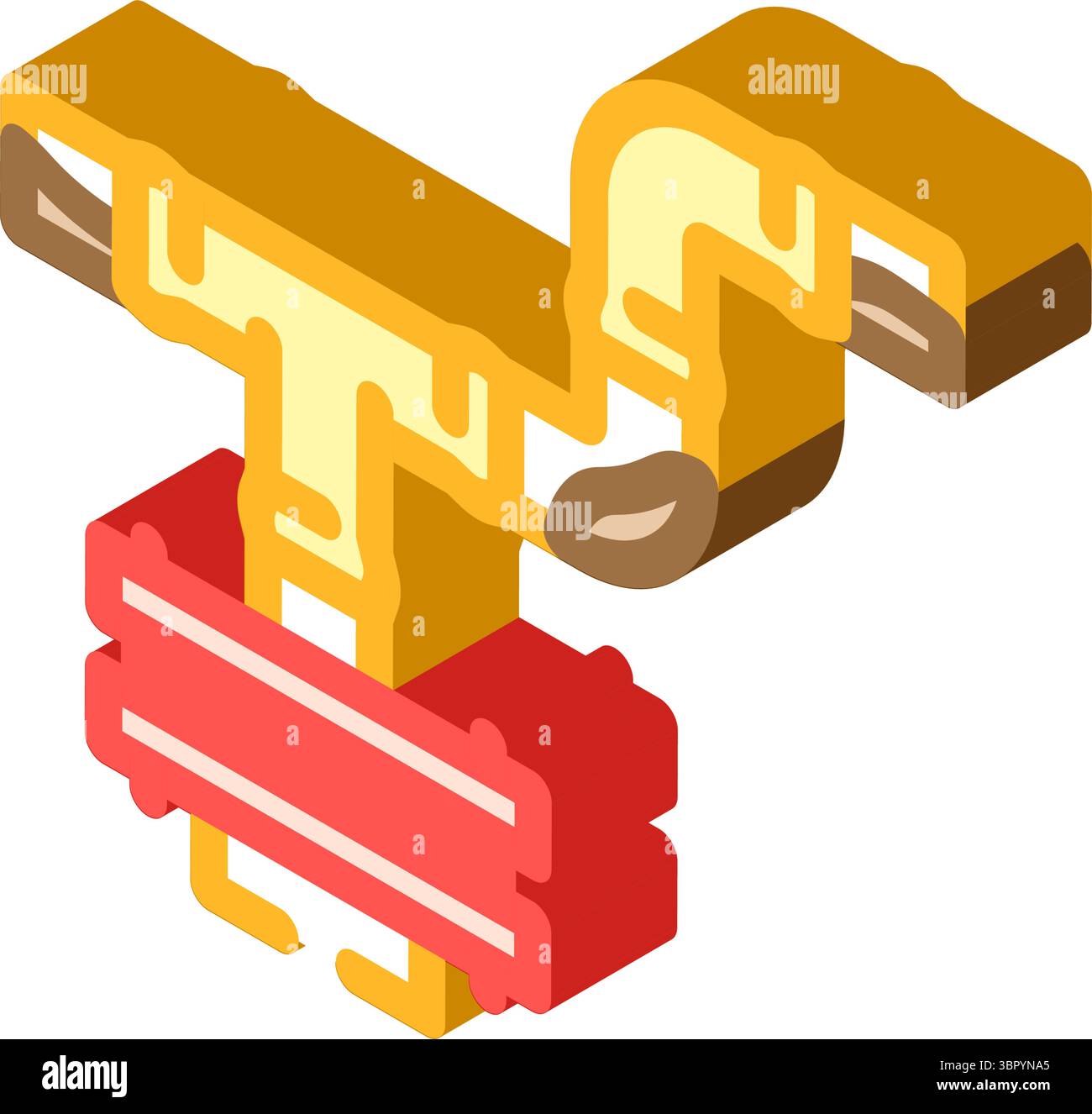 rusted copper pipes leaking heavy metals water supply isometric icon ...