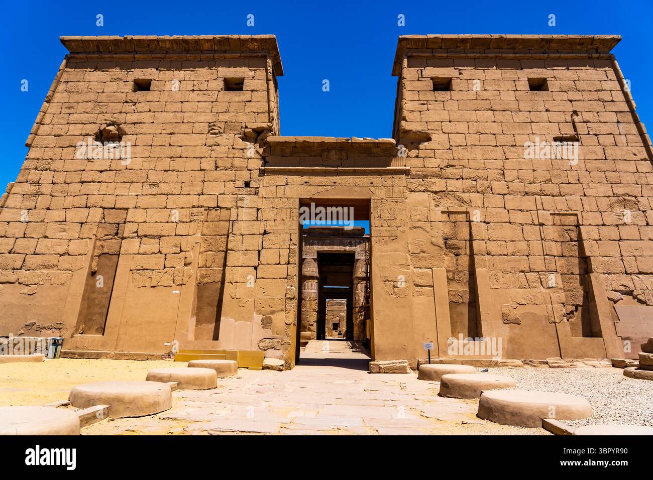 Temple of Khonsu situated within the KarnakTemple Complex, Luxor Stock Photo