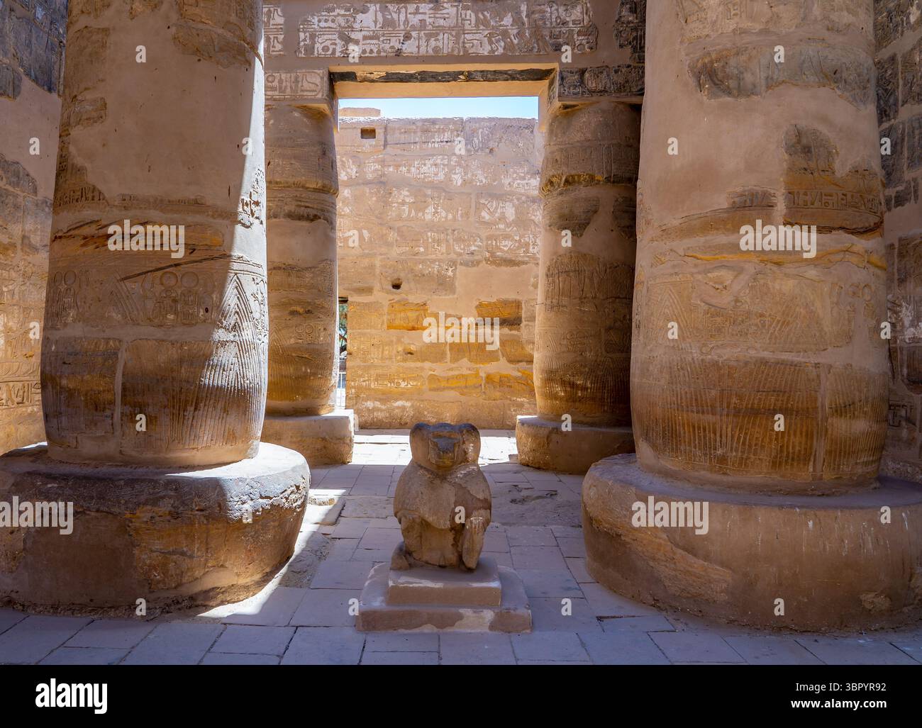 Temple of Khonsu situated within the KarnakTemple Complex, Luxor Stock Photo