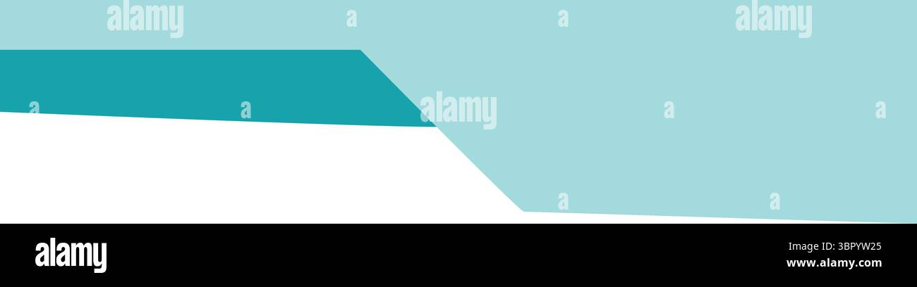 Abstract header template with clean blue wave and transparent background. Simple website header. Stock Vector
