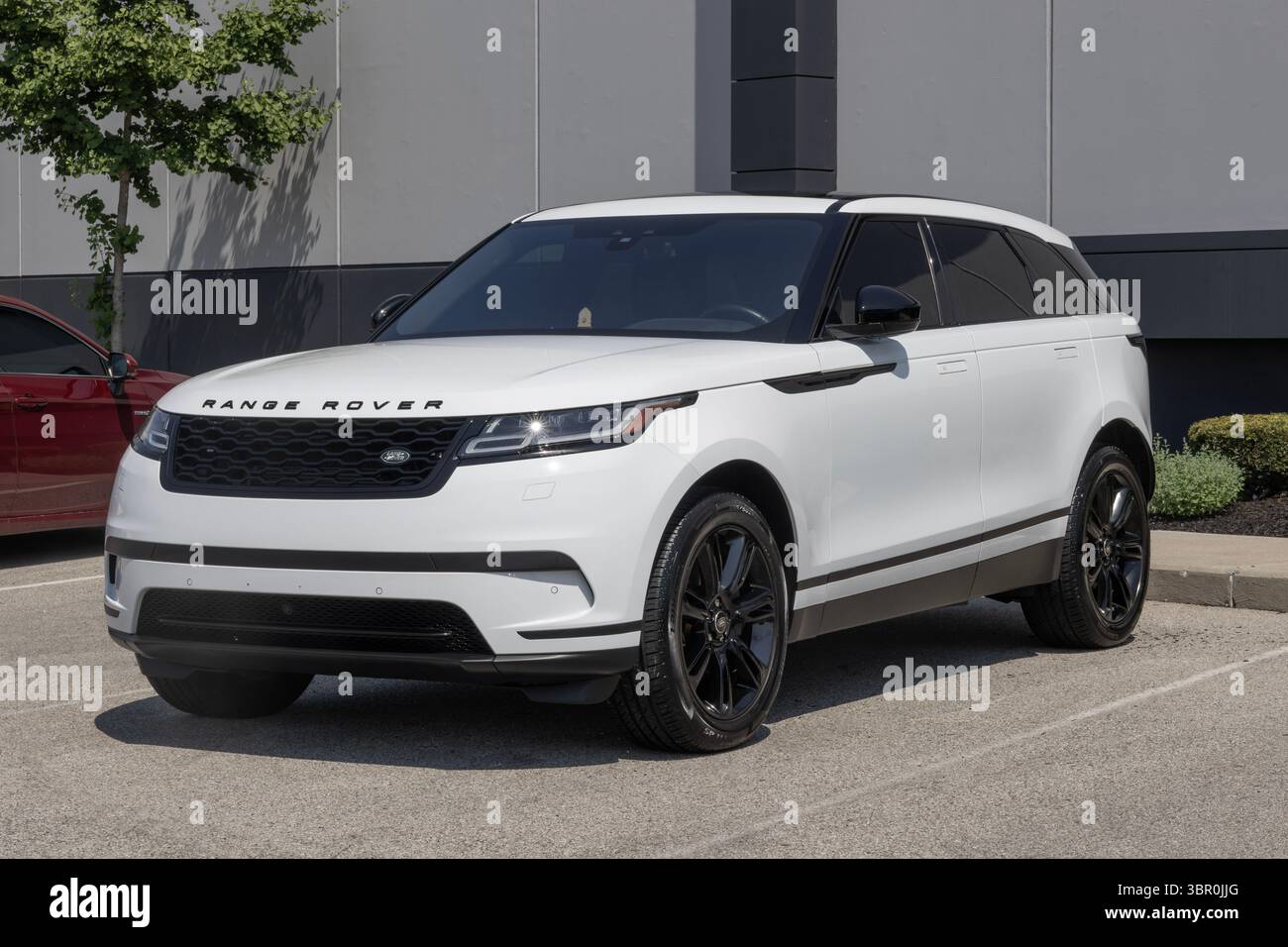 Indianapolis - July 8, 2025: Used Range Rover Velar display. With ...