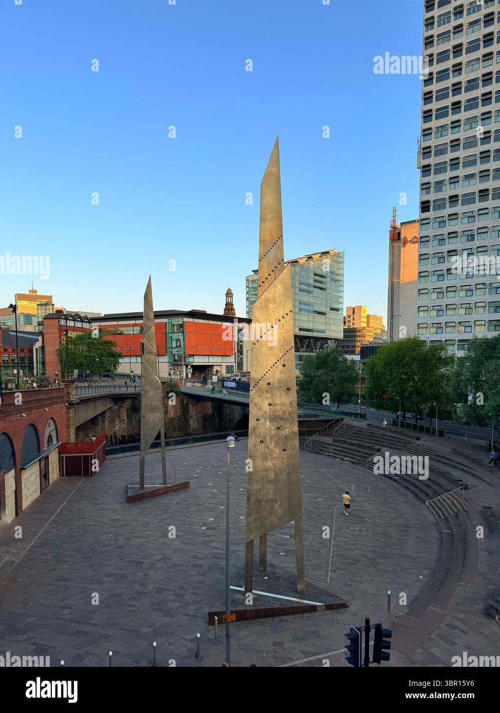 Modern new buildings in Salford, Blackfriars and Trinity, Manchester city centre. - Smartphone Captured Stock Image
