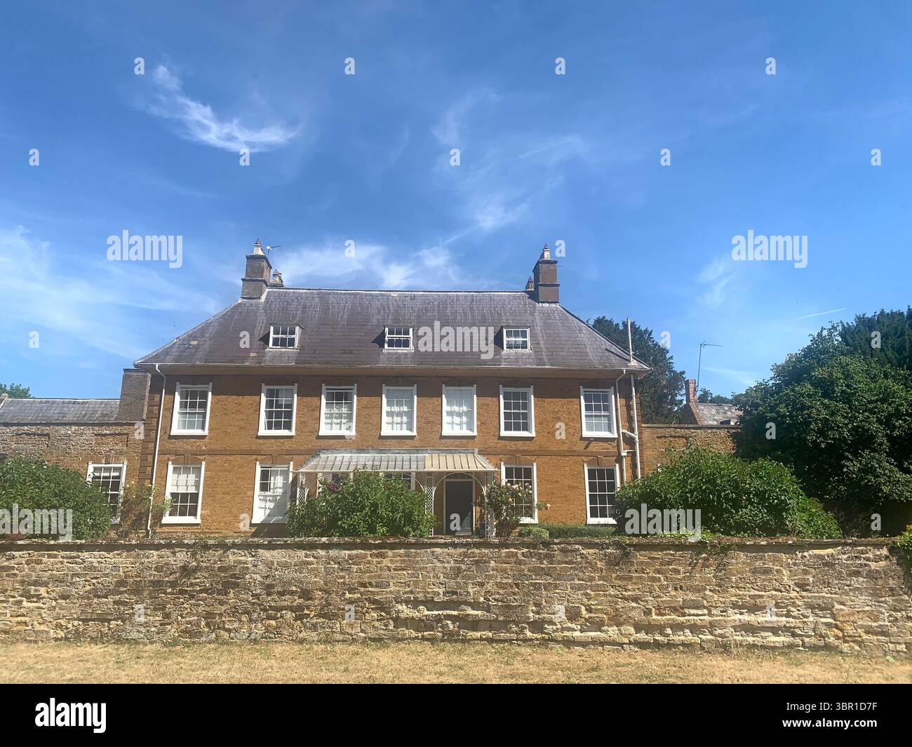 Ecton Northampton Northamptonshire American  Benjamin Franklin Plaque Robert Franklin famous founding fathers statesman diplomat inventor - Smartphone Captured Stock Image