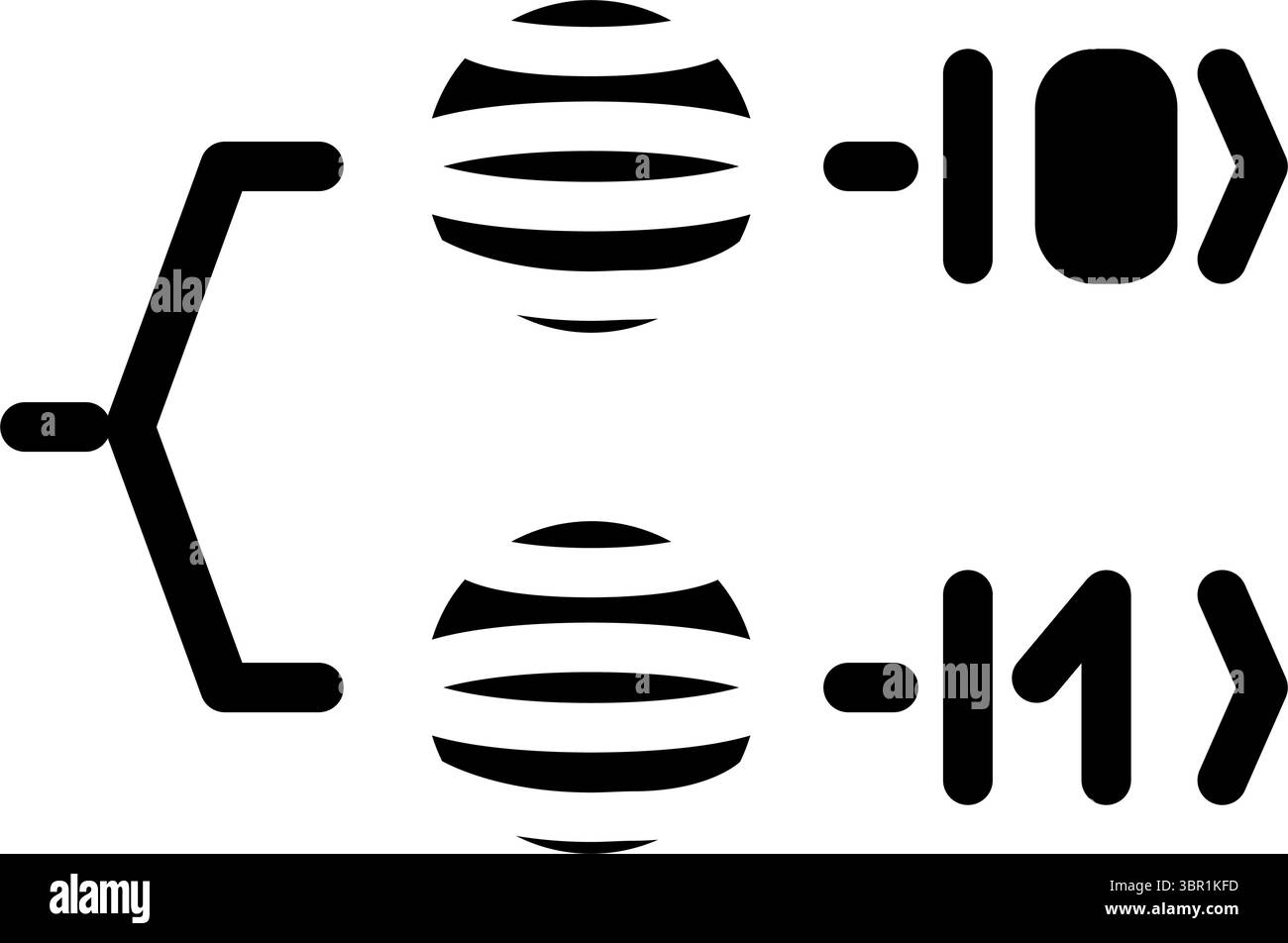photonic qubit quantum computer glyph icon vector illustration Stock ...