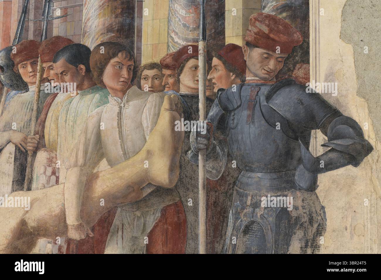 Detail of fresco depicting scenes from the life of St. Christopher in ...