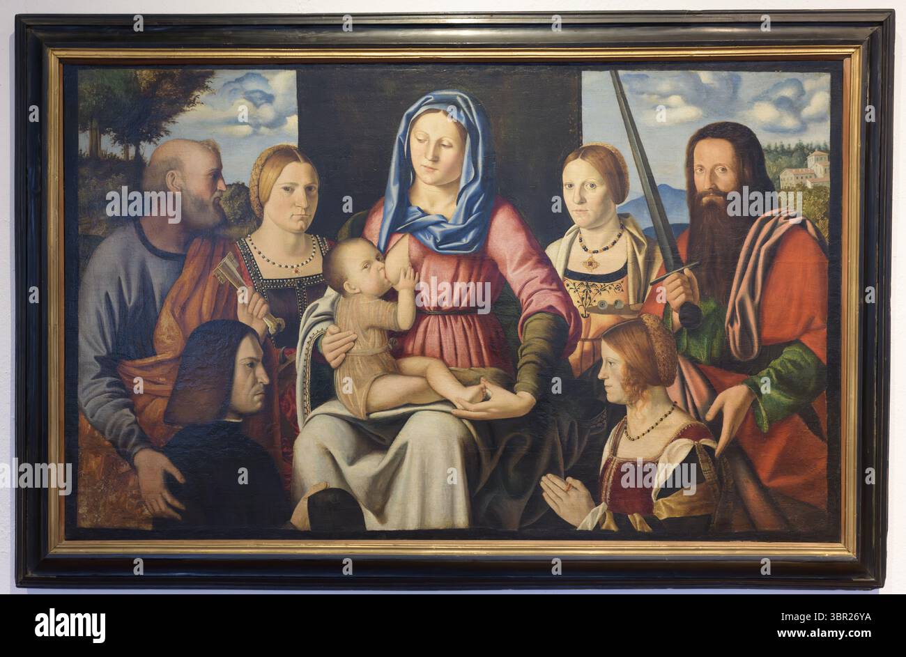 The Madonna with Child and donors painting by Bernardino Luini ...