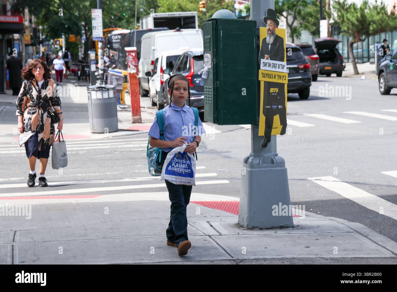 Borough Park neighborhood in Brooklyn, NYC Stock Photo