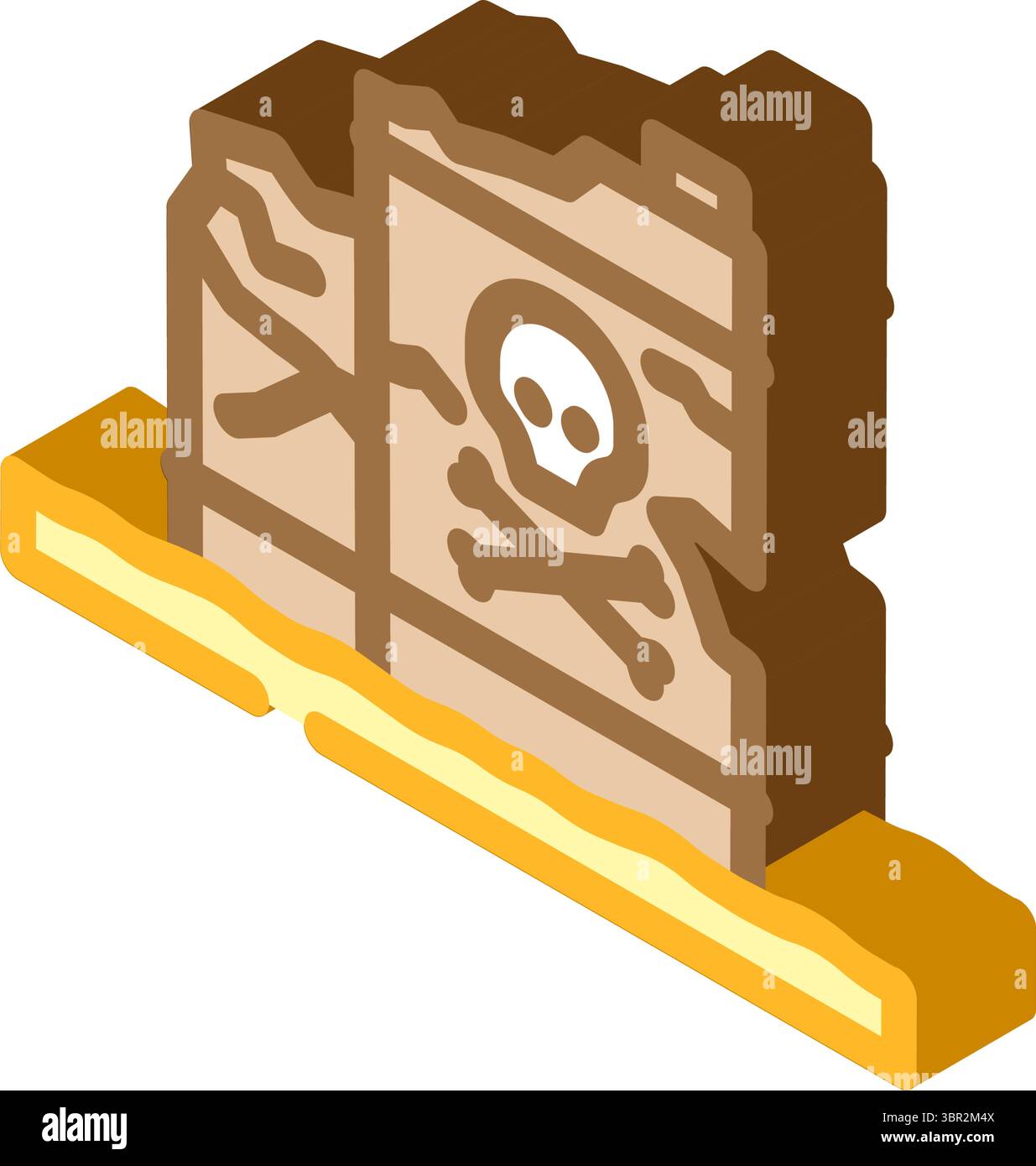 rusty pesticide containers soil isometric icon vector illustration ...