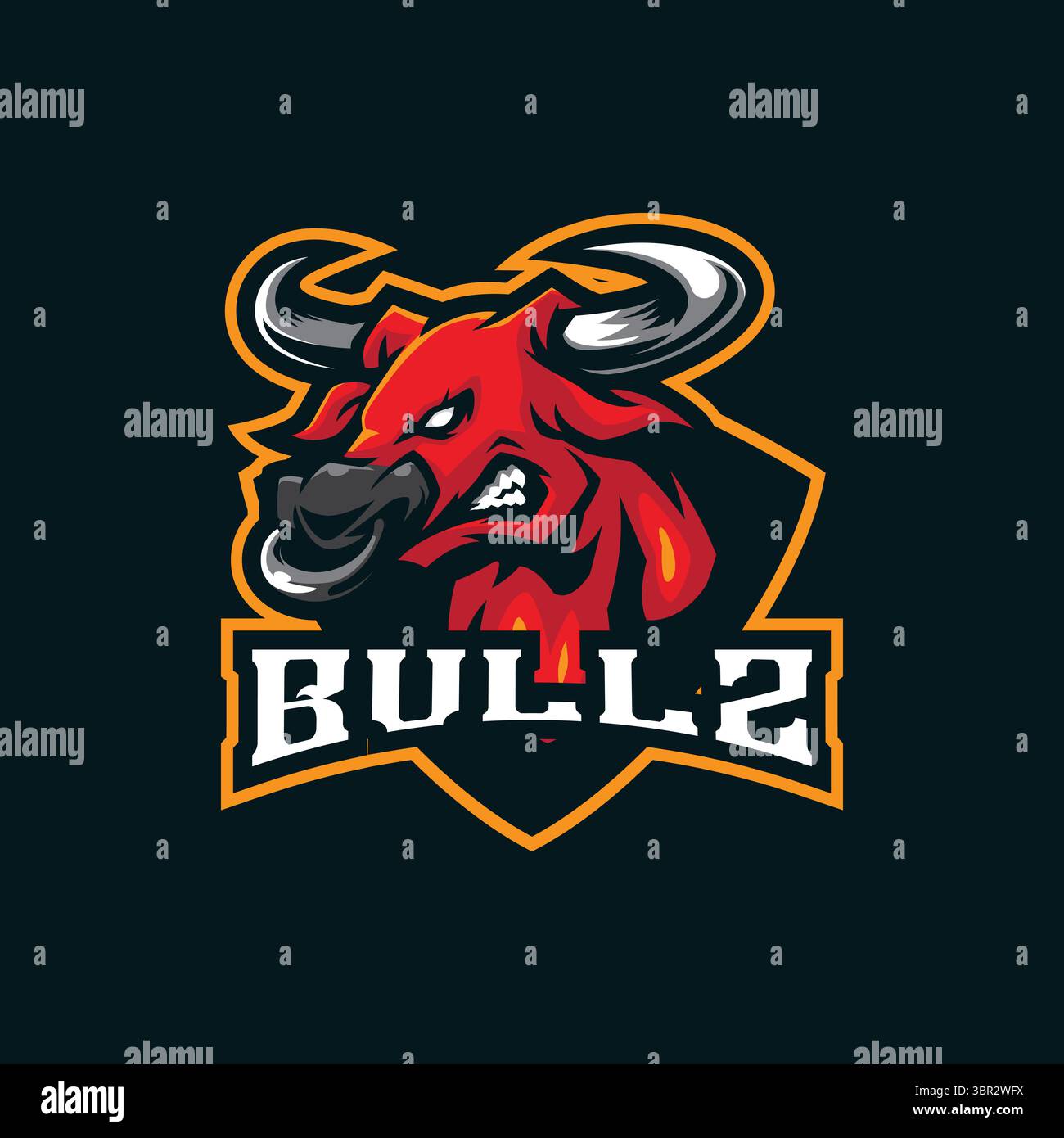Buffalo bulls football Stock Vector Images - Alamy, image size:1300x1390