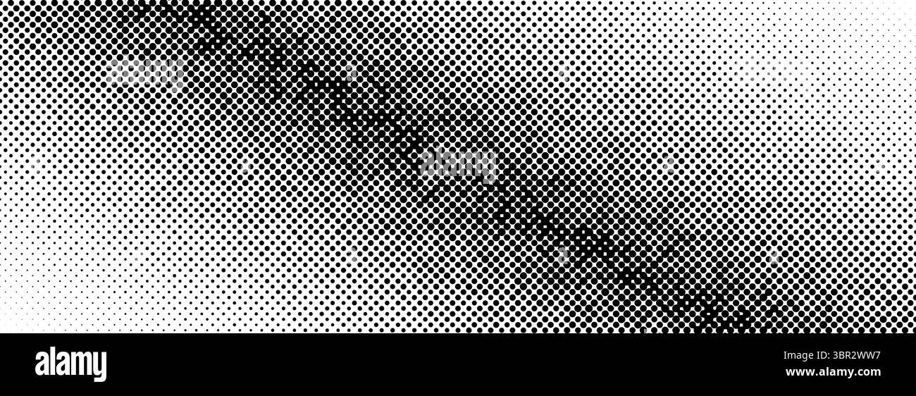 Grunge halftone gradient texture. Black pixelated grange backdrop ...