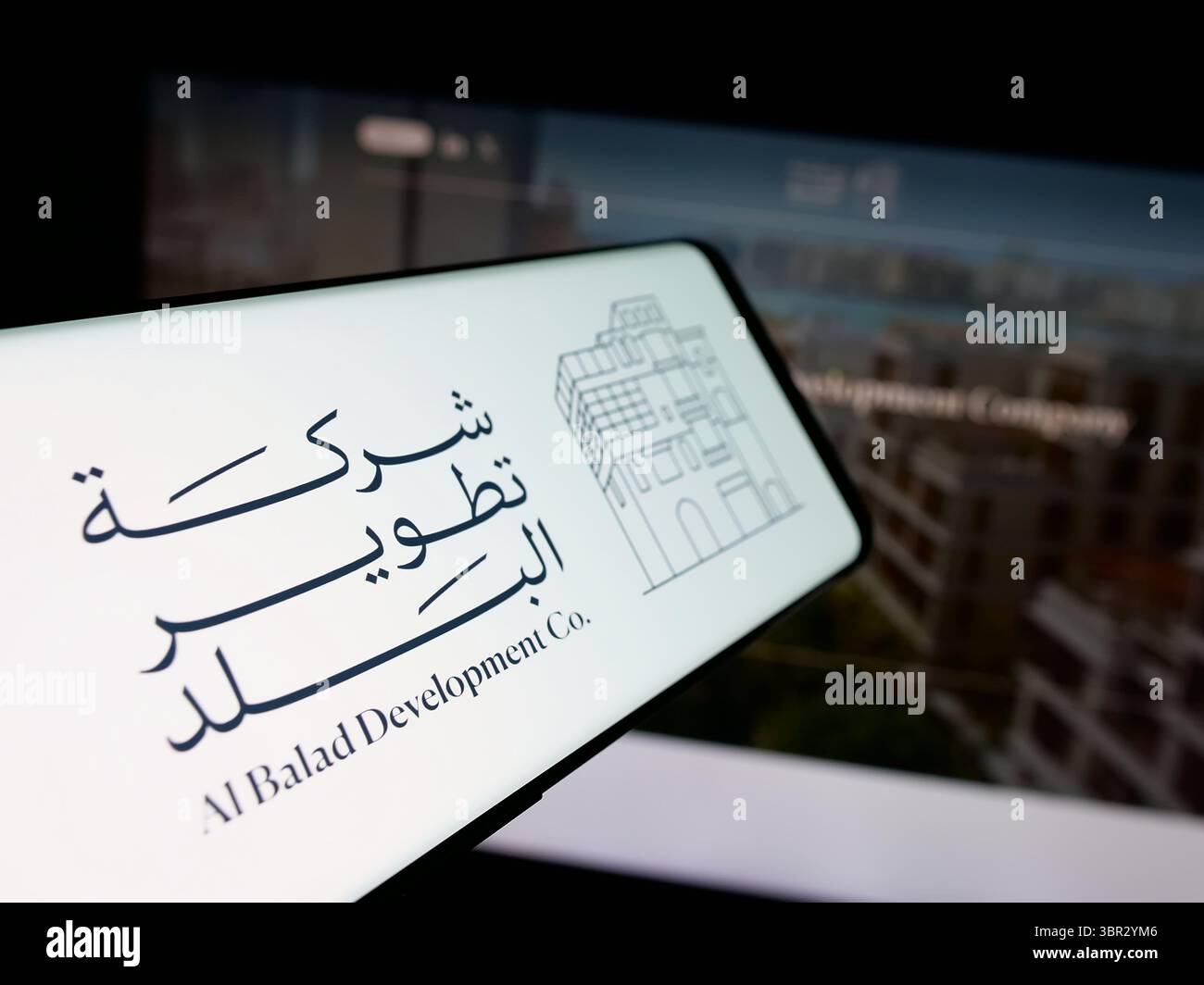 Germany. 14th June, 2025. In this photo illustration, a smartphone with the logo of business Al Balad Development Company (BDC) is seen on screen in front of website. (Credit Image: © Timon Schneider/SOPA Images via ZUMA Press Wire) EDITORIAL USAGE ONLY! Not for Commercial USAGE! Stock Photo
