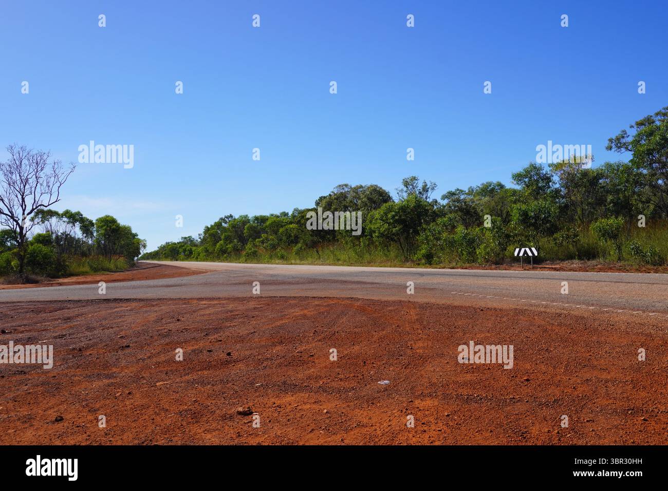 Empty Road Intersection on the Dampier Peninsula, Australia Stock Photo ...