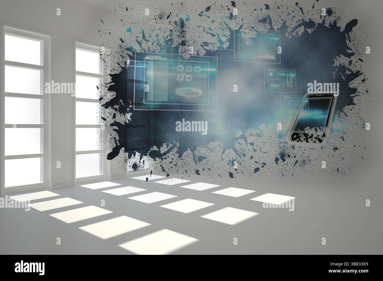 Splash showing technology interface Stock Photo