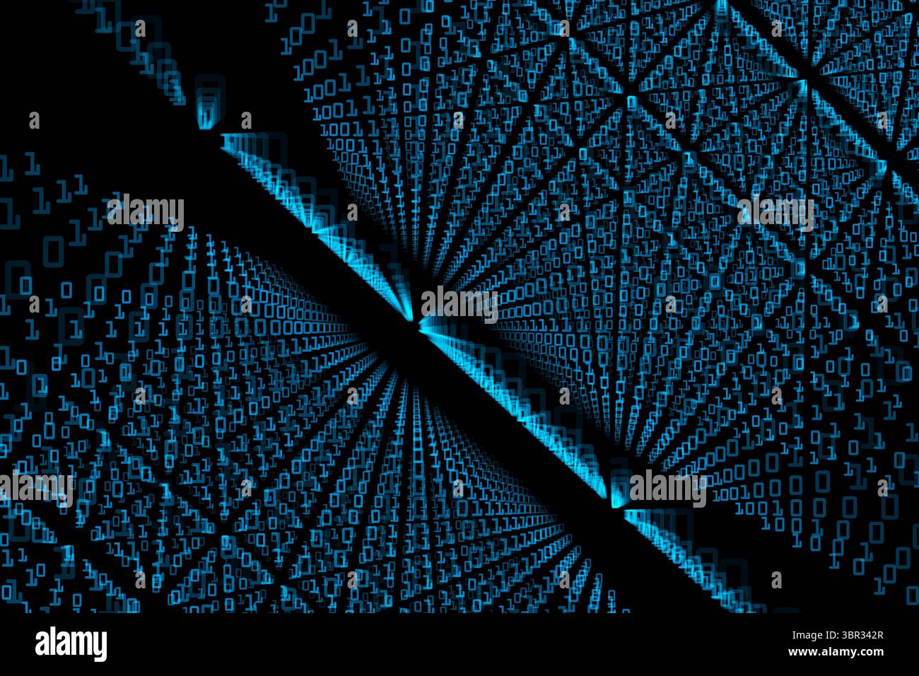 Futuristic black background with binary code Stock Photo - Alamy