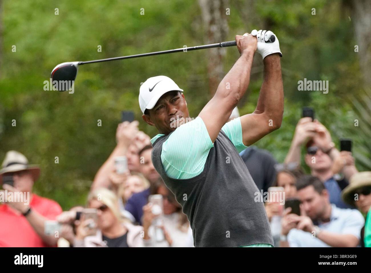 Tiger Woods The PLAYERS Championship, Sawgrass, TPC Stadium GC, Florida, USA   Pictures Credit: Mark Newcombe/visionsingolf.com  The PLAYERS Championship, Sawgrass, TPC Stadium GC, Ponte Vedra, Florida USA. March 16th 2019 The 2019 PLAYERS Championship took place from March 14 to 17, 2019, at TPC Sawgrass in Ponte Vedra Beach, Florida. This marked the 46th edition of the tournament and the 38th time it was held at the Stadium Course. Notably, it was the first time in 13 years that the event returned to its traditional March slot Stock Photo