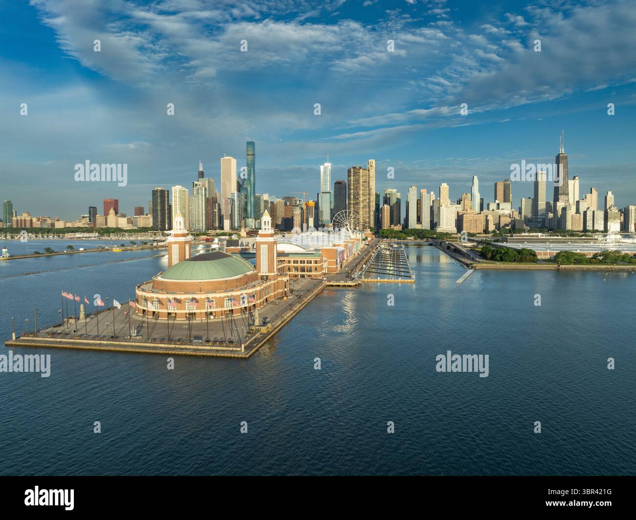 aerial-view-of-navy-pier-s-iconic-dome-contrasting-with-the-modern