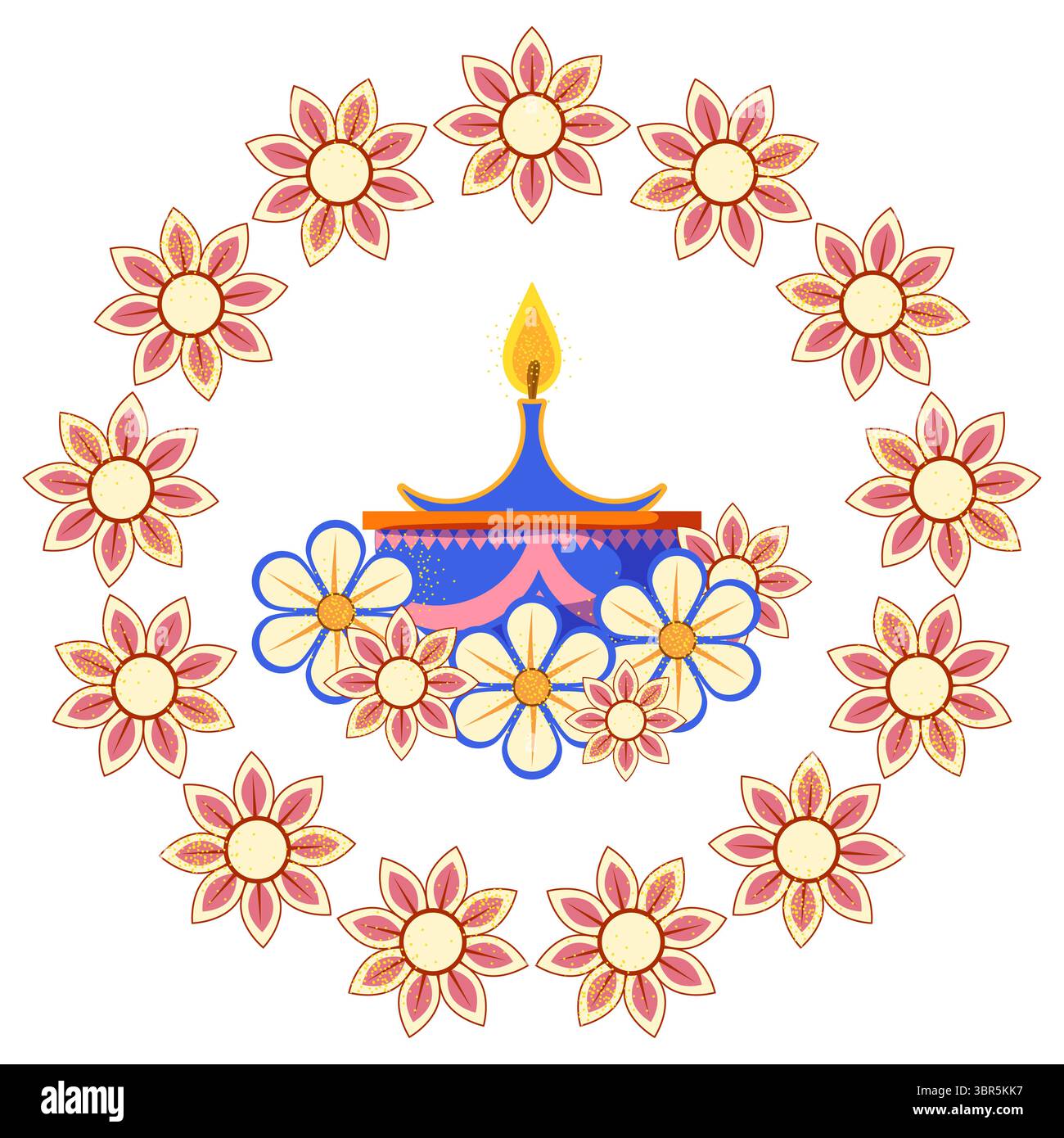 Traditional Indian festival of lights Diwali. Set of attributes for ...
