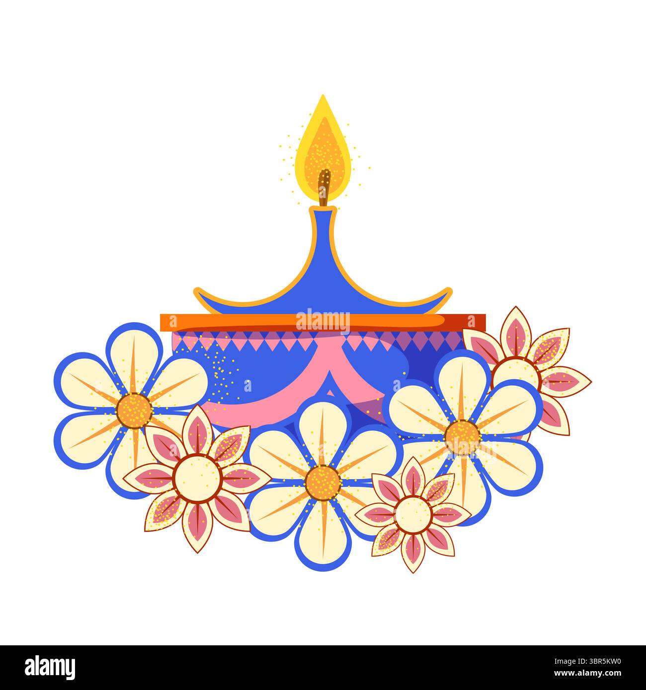 Traditional Indian festival of lights Diwali. Set of attributes for ...