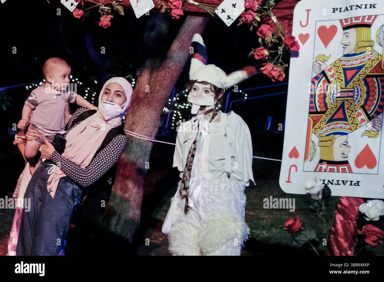 August 2, 2020, Jerusalem, Israel: Visitors interact with the White ...