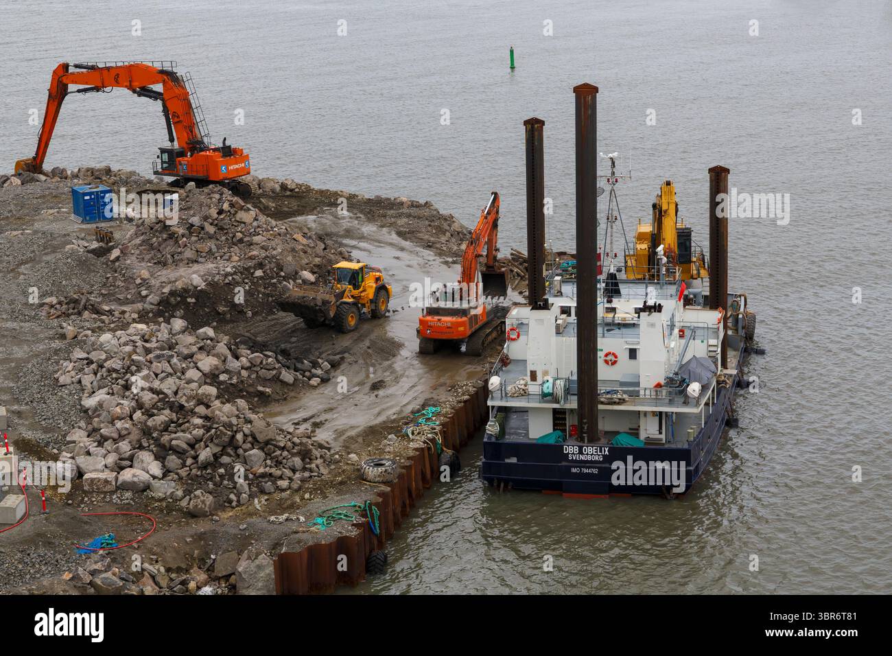 Dbb Obelix Grab Dredger on the docks Ronne, Bornholm Island, Denmark ...