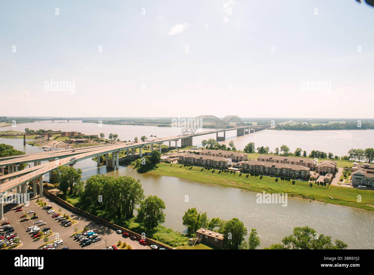 Aerial View of Mississippi River in Memphis Stock Photo - Alamy