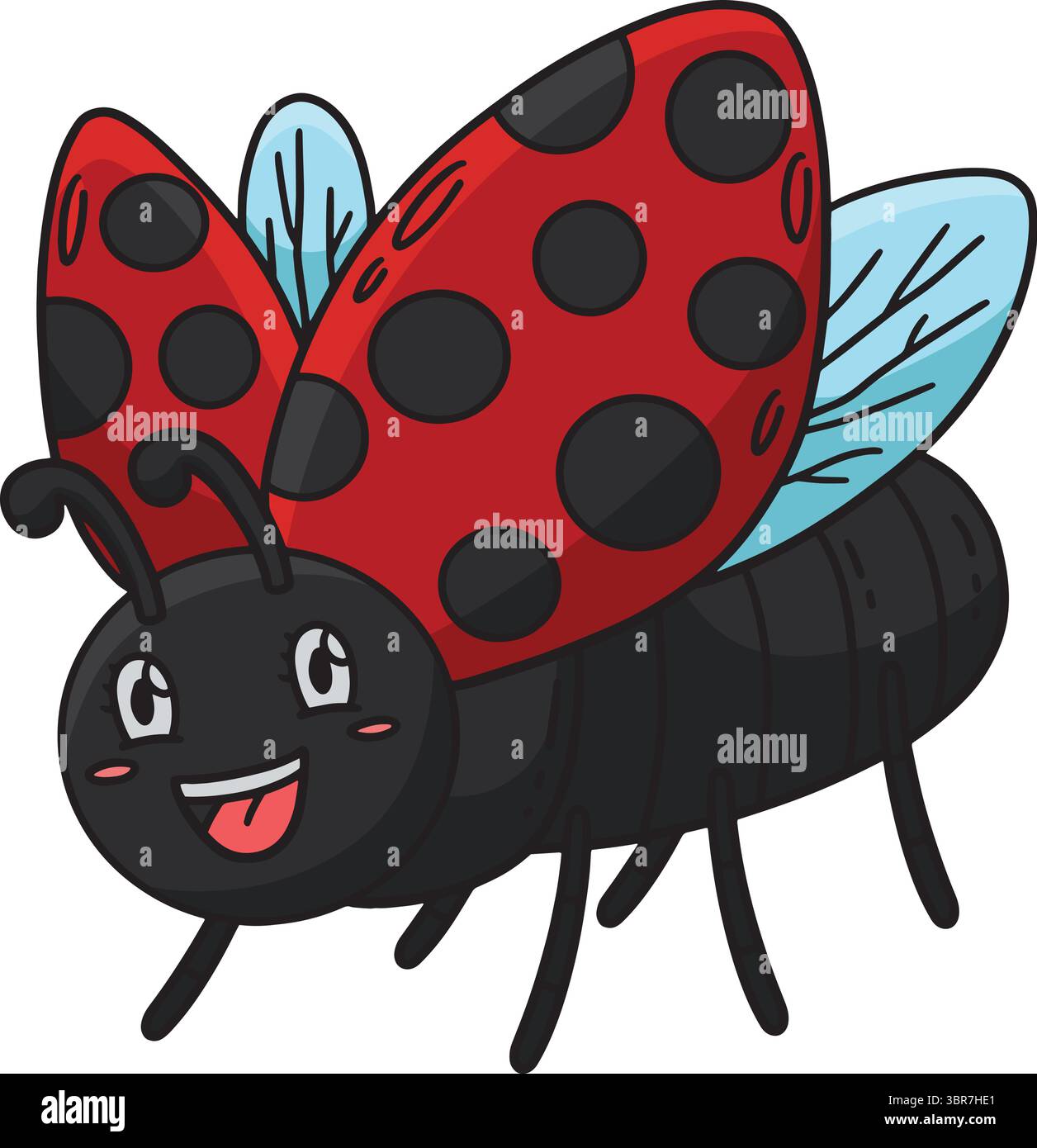 Insect Ladybug Animal Cartoon Colored Clipart Stock Vector Image & Art ...