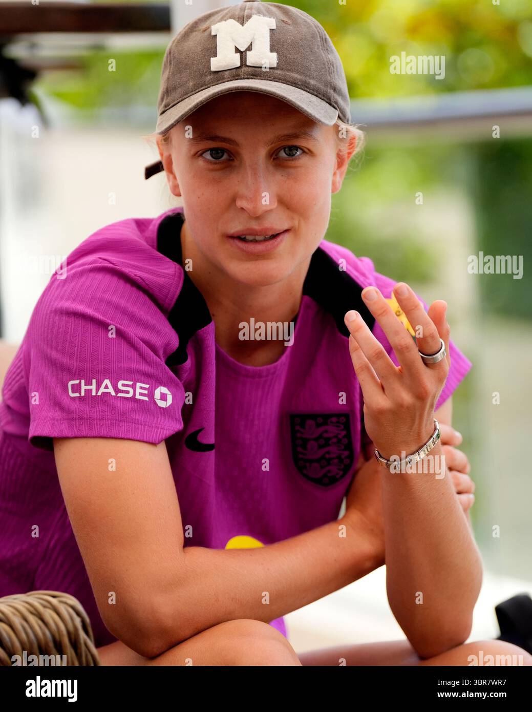 England's Aggie Beever-Jones during a media session at The Dolder Grand ...