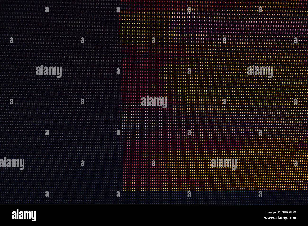 Screen Glitches - Digital and Analogue Television or Monitor Interference Stock Photo