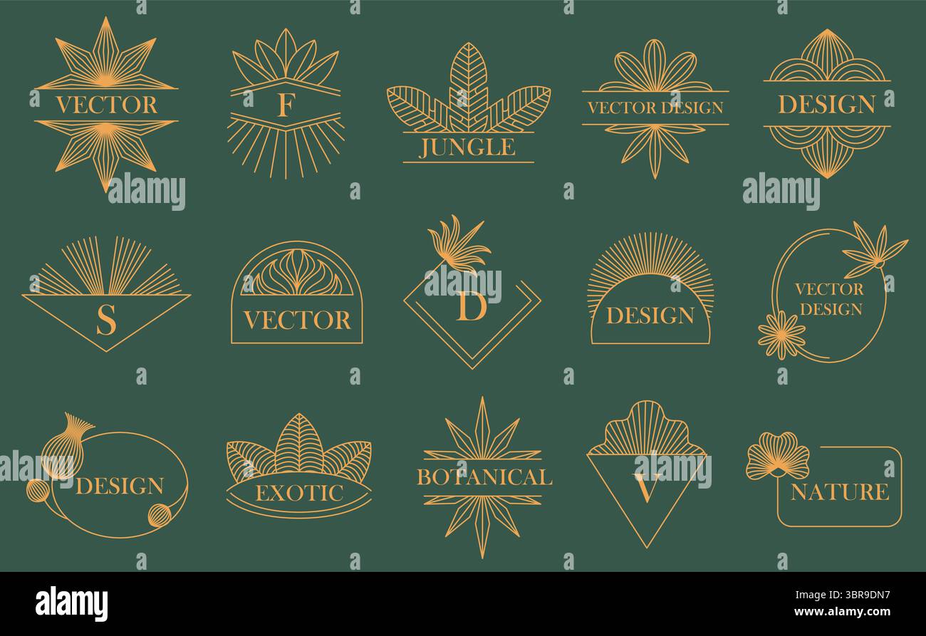 Nature inspired borders Stock Vector Images - Alamy