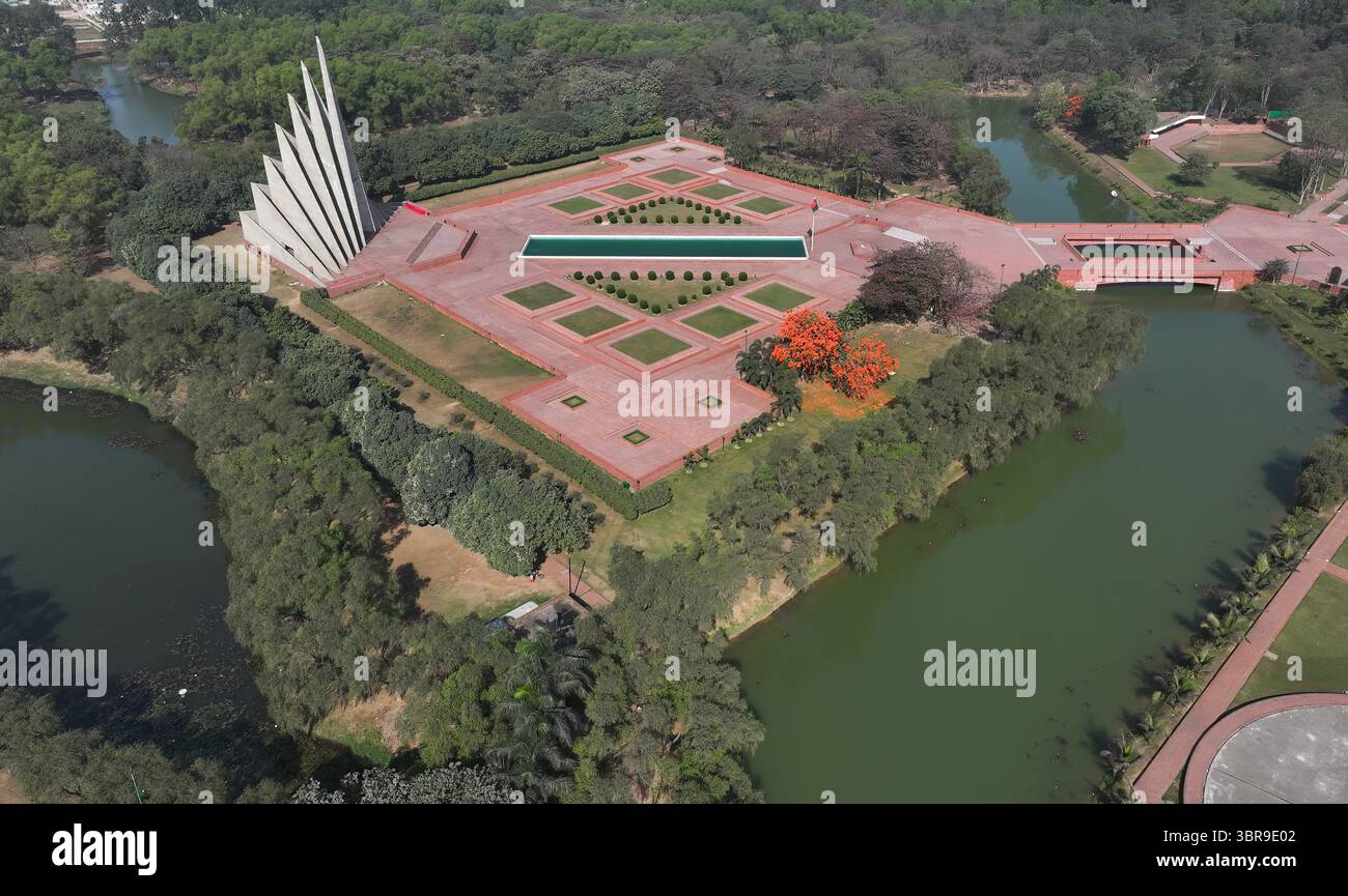 Aerial view of the National Martyrs' Memorial, a striking monument ...