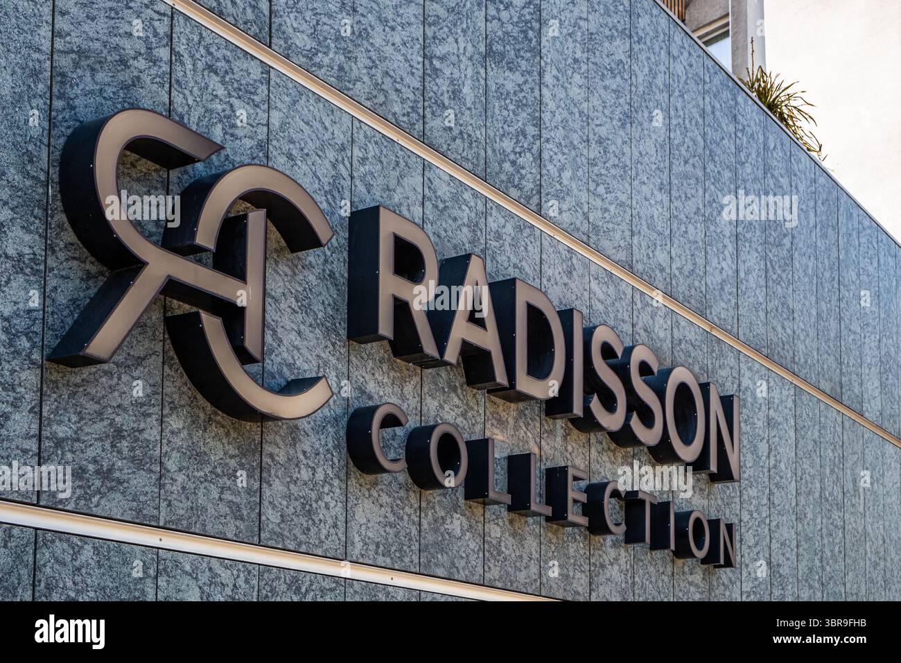 Warsaw, Poland - July 10, 2025: Radisson Collection hotel sign ...