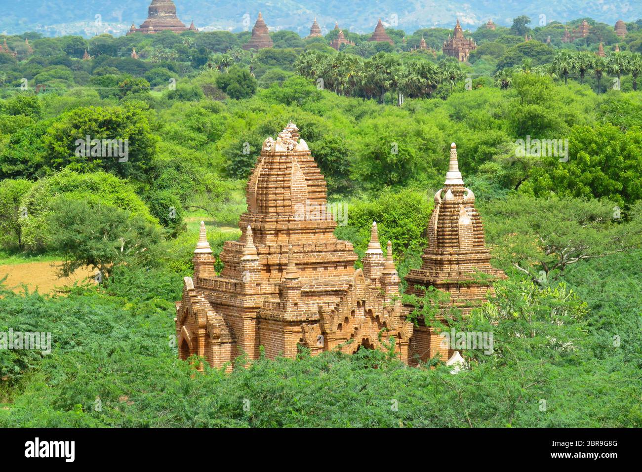 A Temple in the Jungle in Bagan, Myanmar Stock Photo